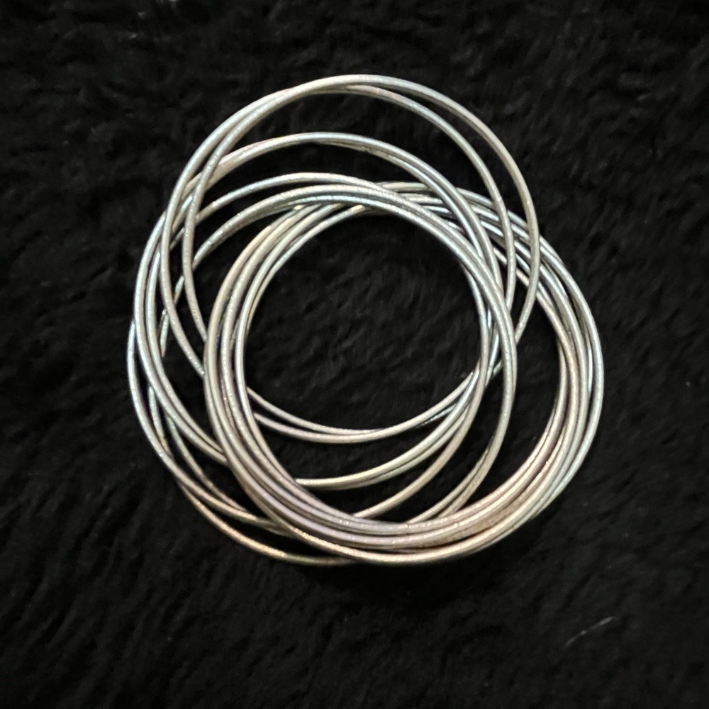 Silver Colored Attached Bracelets - image 2